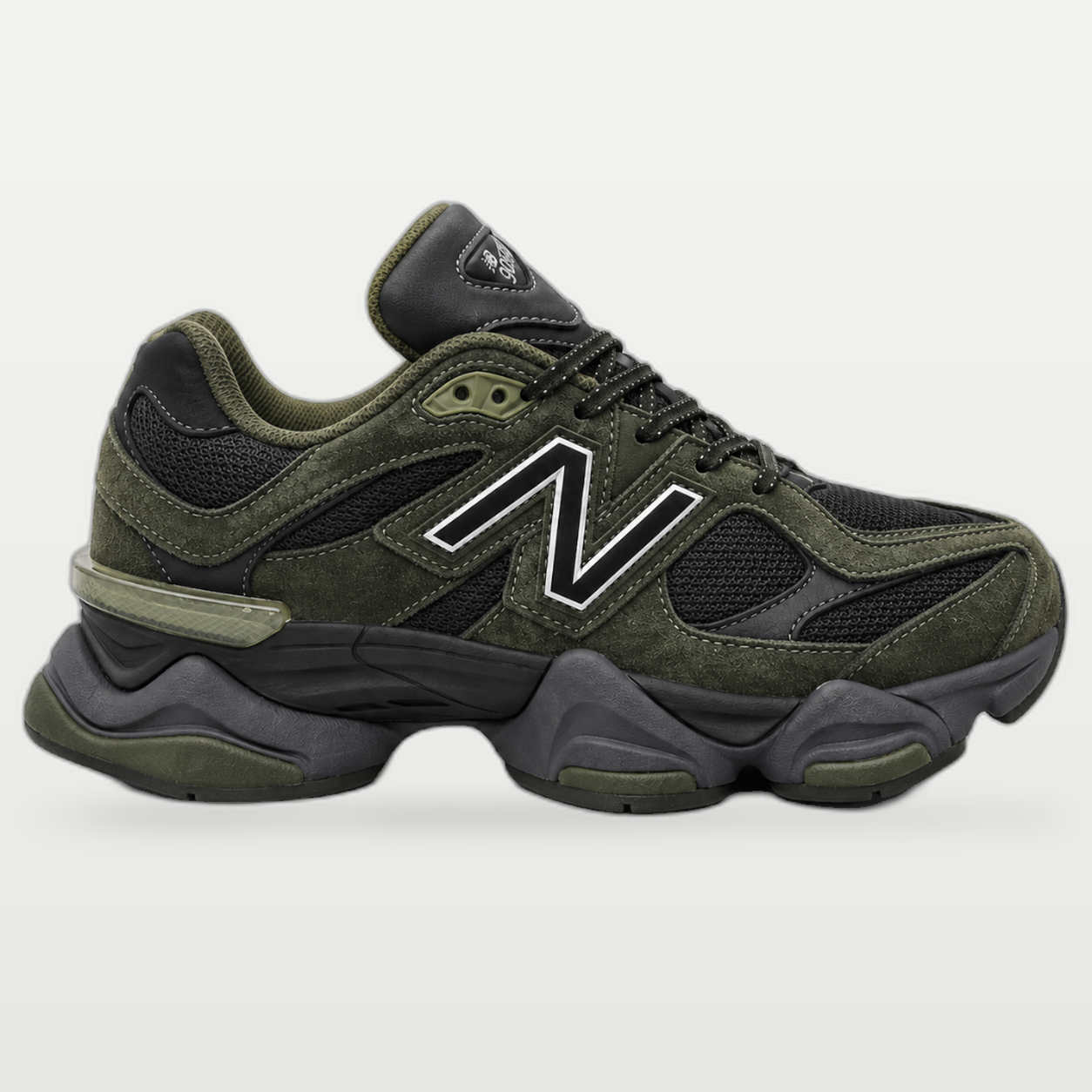 NB 9060 VERDE MILITAR CON NEGRO