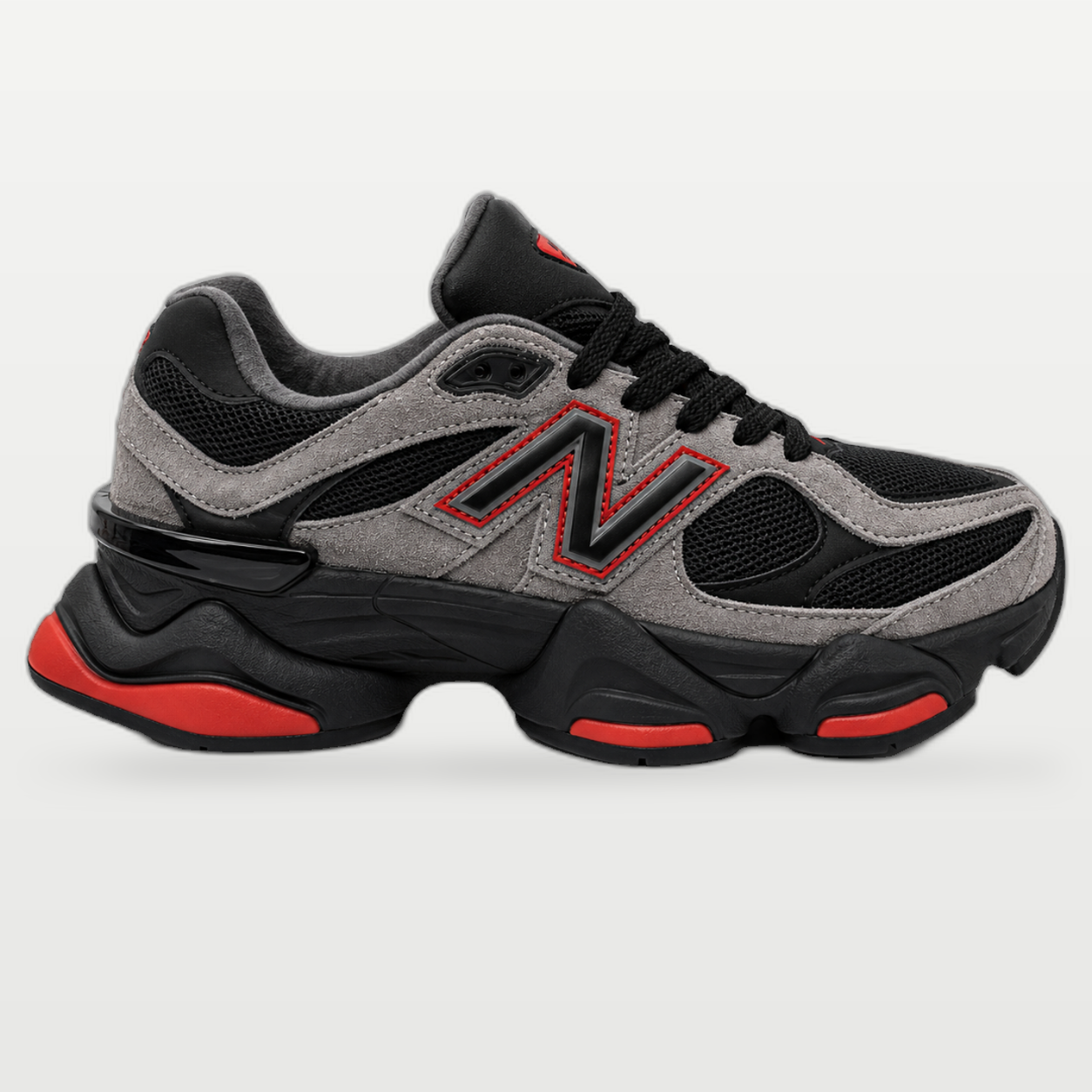 NB 9060 GRIS CON ROJO