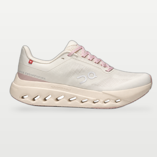 On Cloudsurfer Next Gris con Rosa